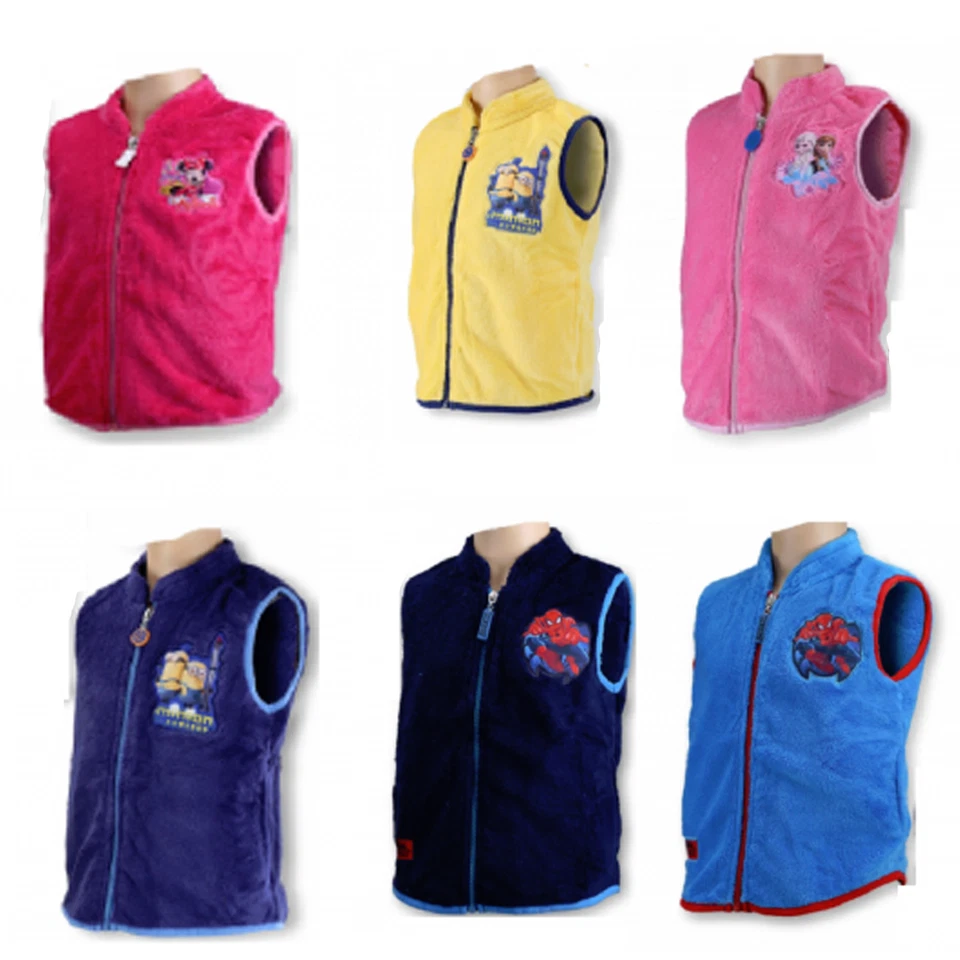 Disney & Kids TV Movie Character Warm Sleeveless Winter Vest Brand New Gift