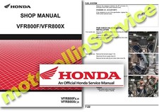 Honda VFR800F VFR800X CROSSRUNNER Manuale Officina 2014 in Negozio Manuale Servizio