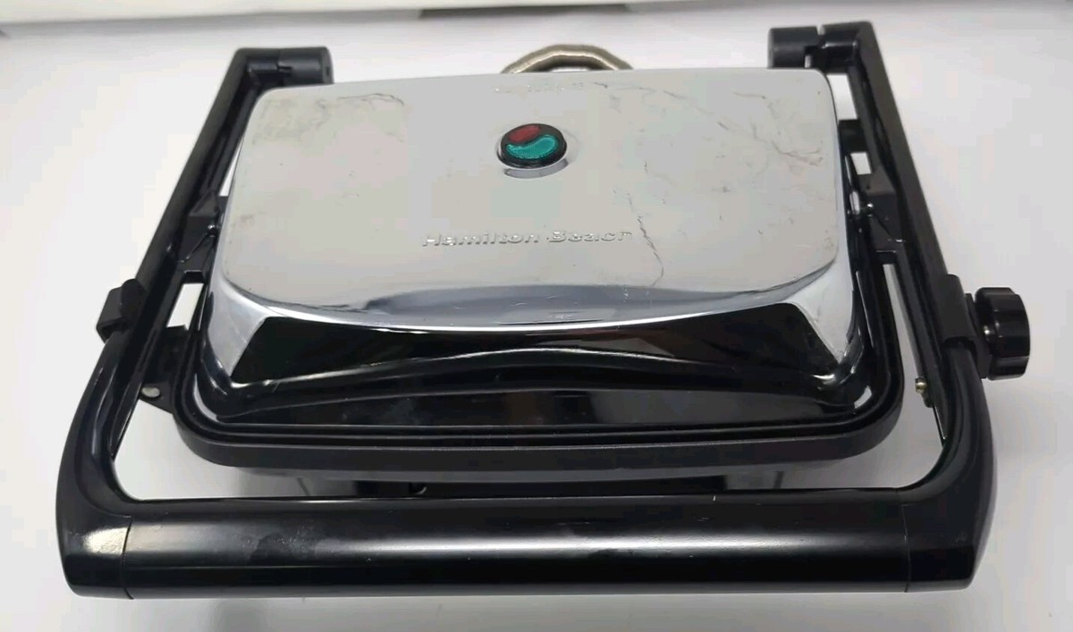 Hamilton Beach 25460A Panini Press Silver Sandwich Toaster Maker