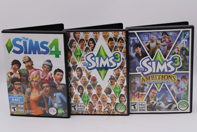 The Sims 4 PC DVD ROM , Sims 3 and Sims 3 Ambitions Expansion PC ...