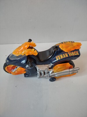 Marvel Legends 2005 Human Torch Battery Operated Motorcycle Lights Up Only Used