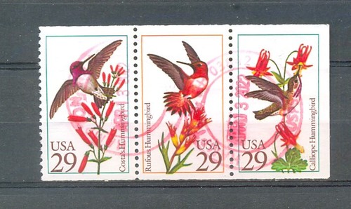 USA 2642-2646 Hummingbirds booklet stamps, mint and used etc - Picture 4 of 4
