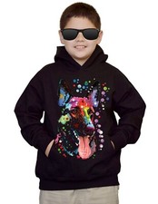 New Youth Neon German Shepherd Black Hoodie Rave Party Animal Dog Puppy Pet K-9