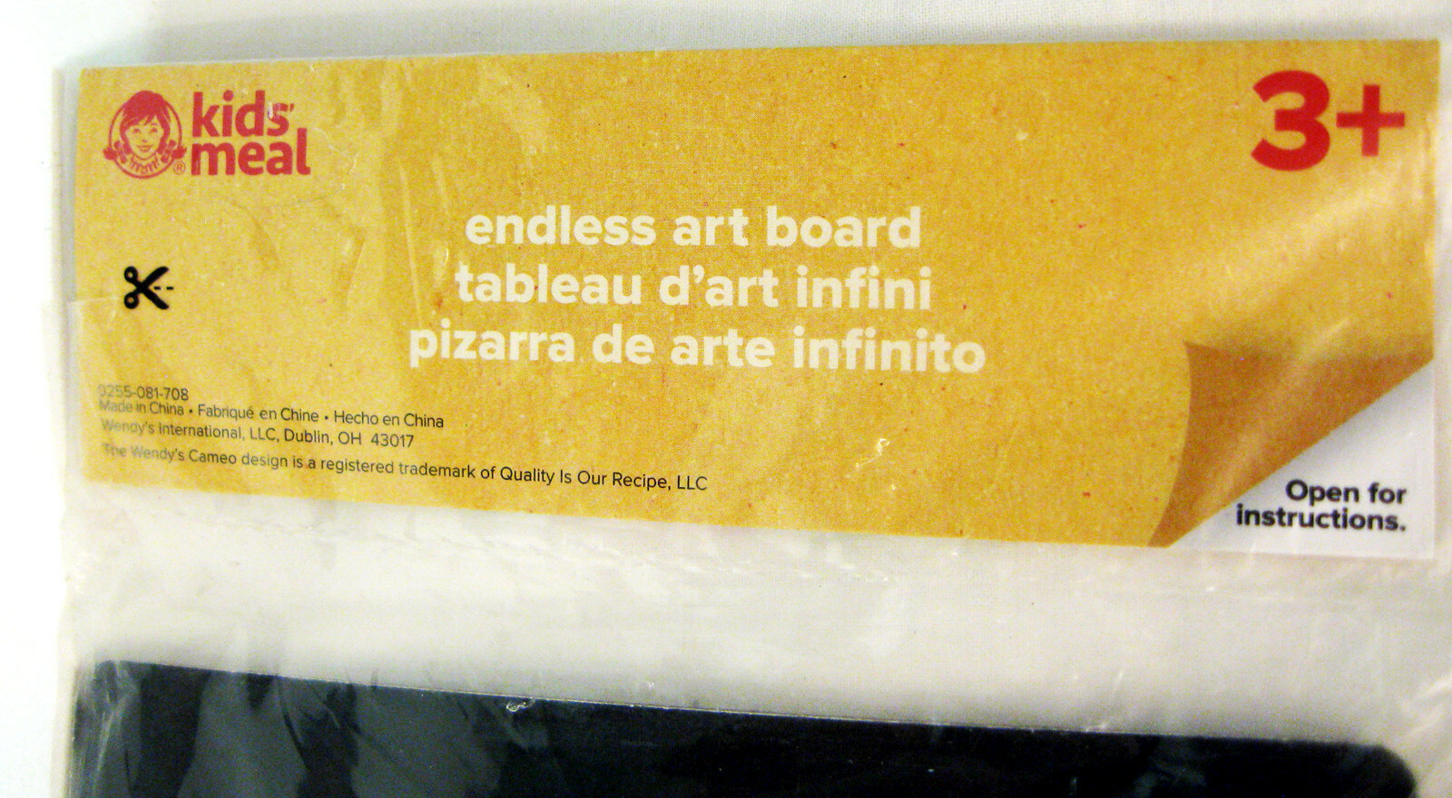 Wendy's Kids Meal COLOR YOUR WORLD Endless Art Board and Crayons Age 3