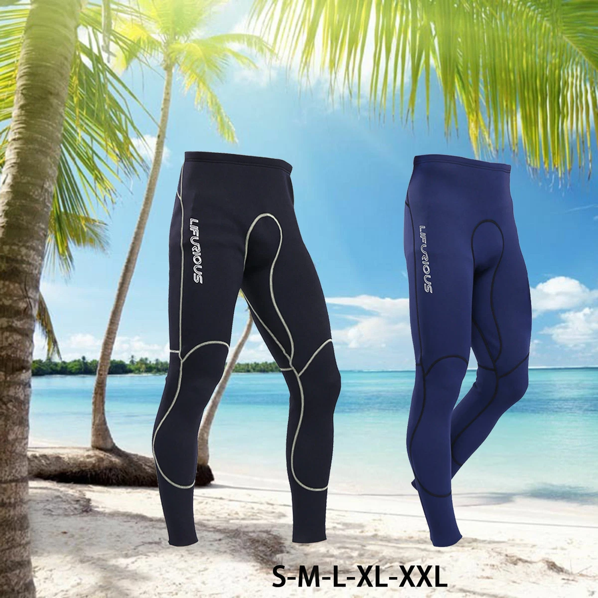 Mens Wetsuit Pants Neoprene Trousers for Snorkeling Swimming Scuba Diving