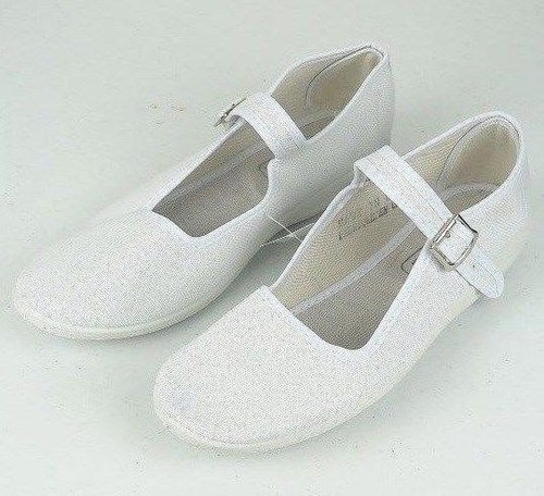 Women's Mary Jane Cotton Shoes Slippers Black or White Sizes 6 - 11 New - Picture 10 of 11