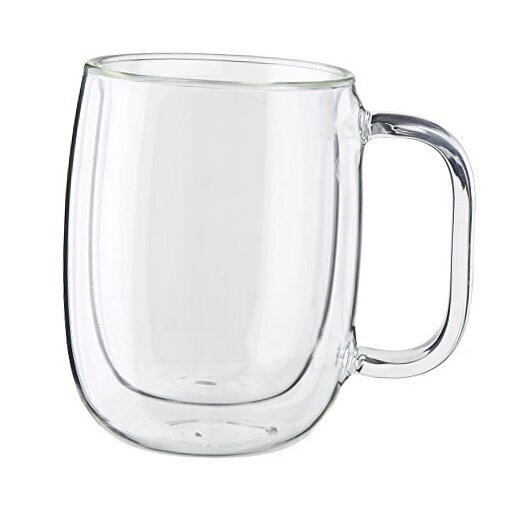 Sorrento Plus 2-pc Double-Wall Glass Coffee Mug Set, Clear