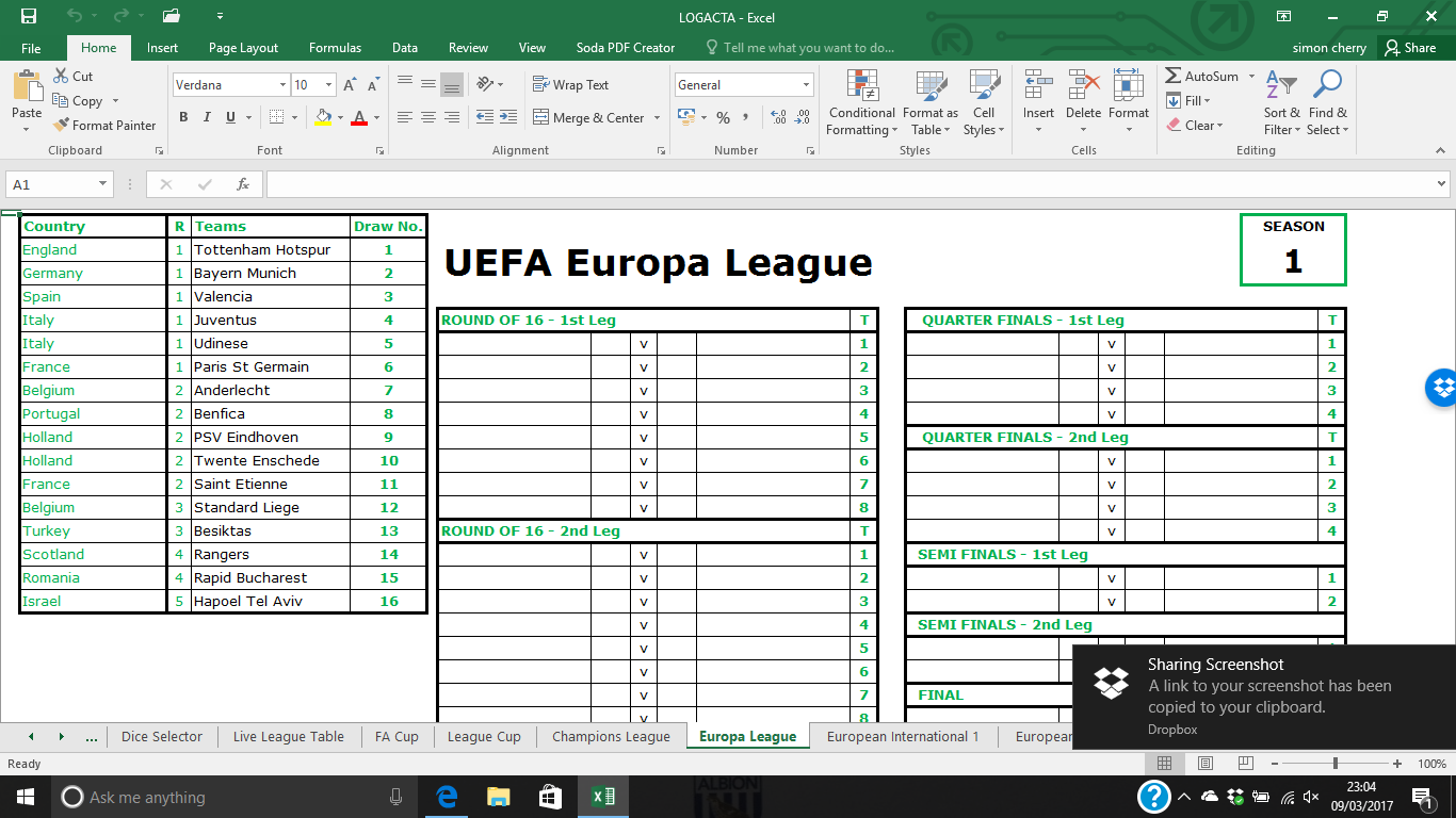 Logacta Chart Soccer Game