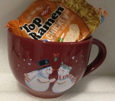 Bath & Body Works Boże Narodzenie Bałwana Czerwony świąteczny kubek do kawy 1999 Moment jemioły