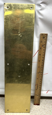 Brass Push Plate 16''x4'' New Old Stock 