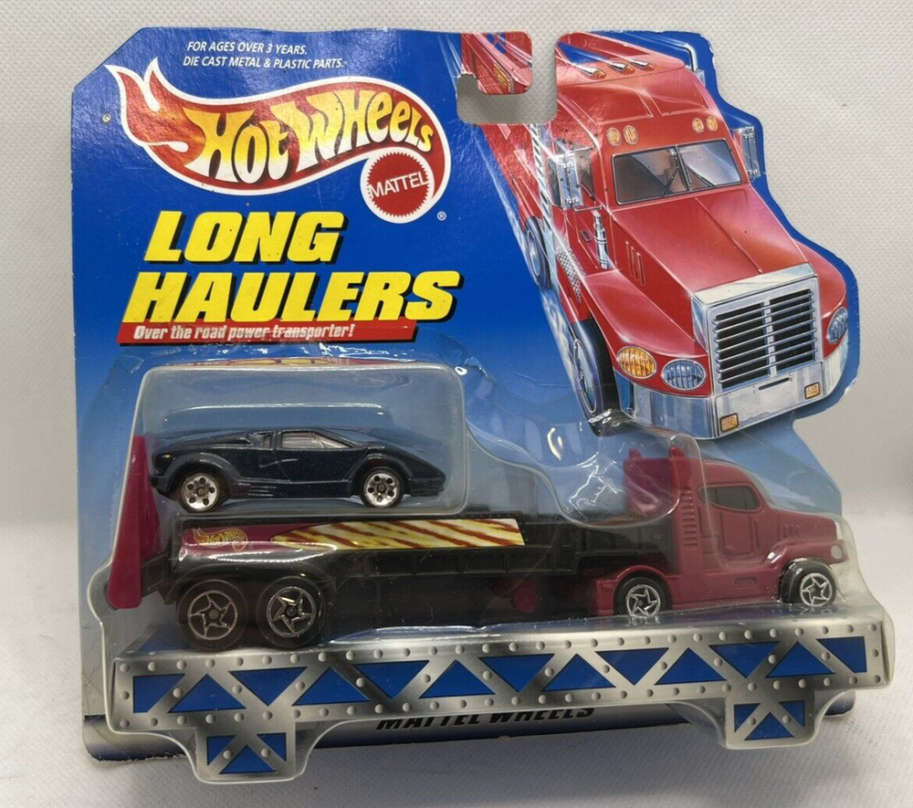 Hot Wheels Lamborghini Long Haulers W/ Dark Blue NEW OLD STOCK 1998