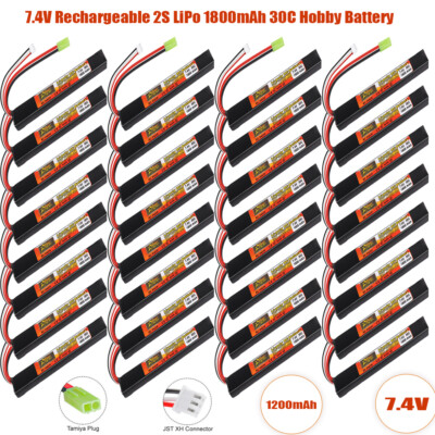 airsoft lipo 7.4 30 c 7.4V 1800mAh LiPo Stick Airsoft Battery 30C with Mini Tamiya Plug for Hobby  Guns