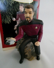 VTG 1996 Hallmark Keepsake Ornament Star Trek Commander William T Riker Next Gen