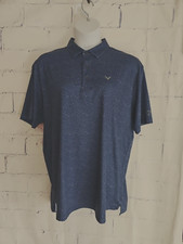 Callaway Opti-Dri Polo Golf Shirt size XL Blue Geometric Short Sleeve Collar