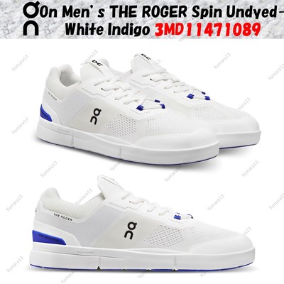 On Men s THE ROGER Spin Undyed-White Indigo 3MD11471089 Men's Size