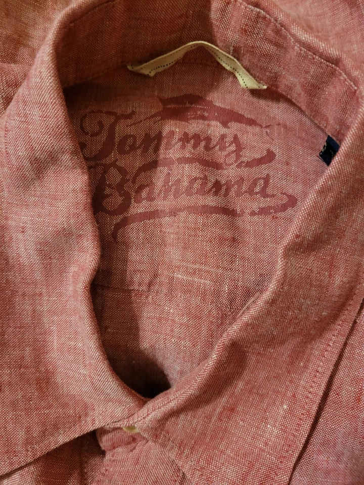 Tommy Bahama Relax Shirt 100% Linen Long Sleeve Button Front Shirt L - Image 3 of 4