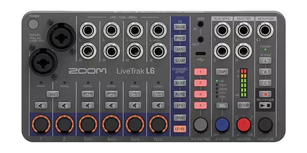 ZOOM Live Trak L6 Digital Mixer Recorder 10-Channel w/Tracking New - Image 2 of 4