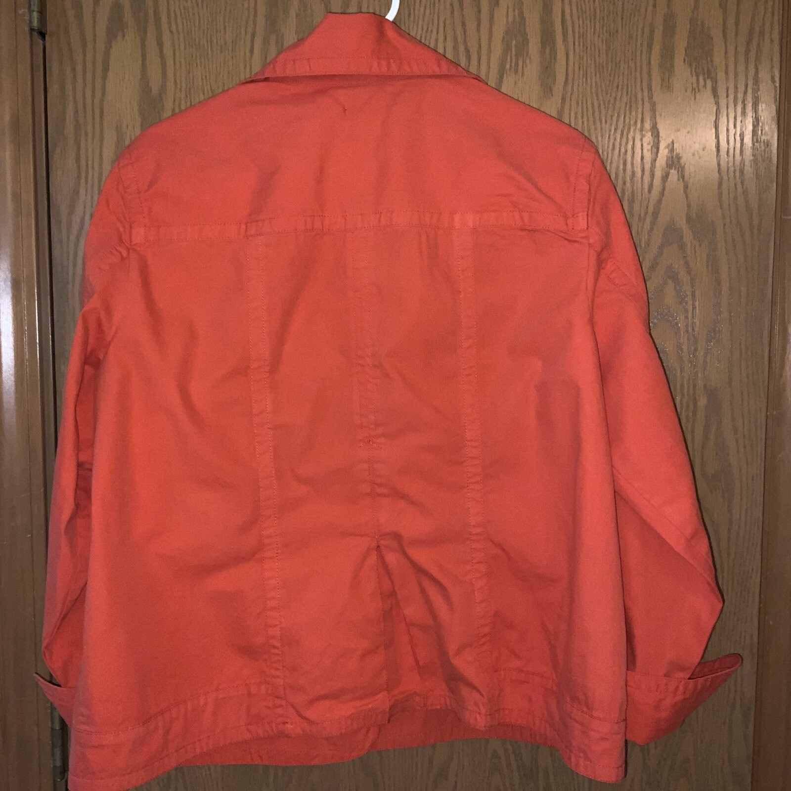 Chico's Size 3 Orange Single Button Jacket boxy c… - image 5
