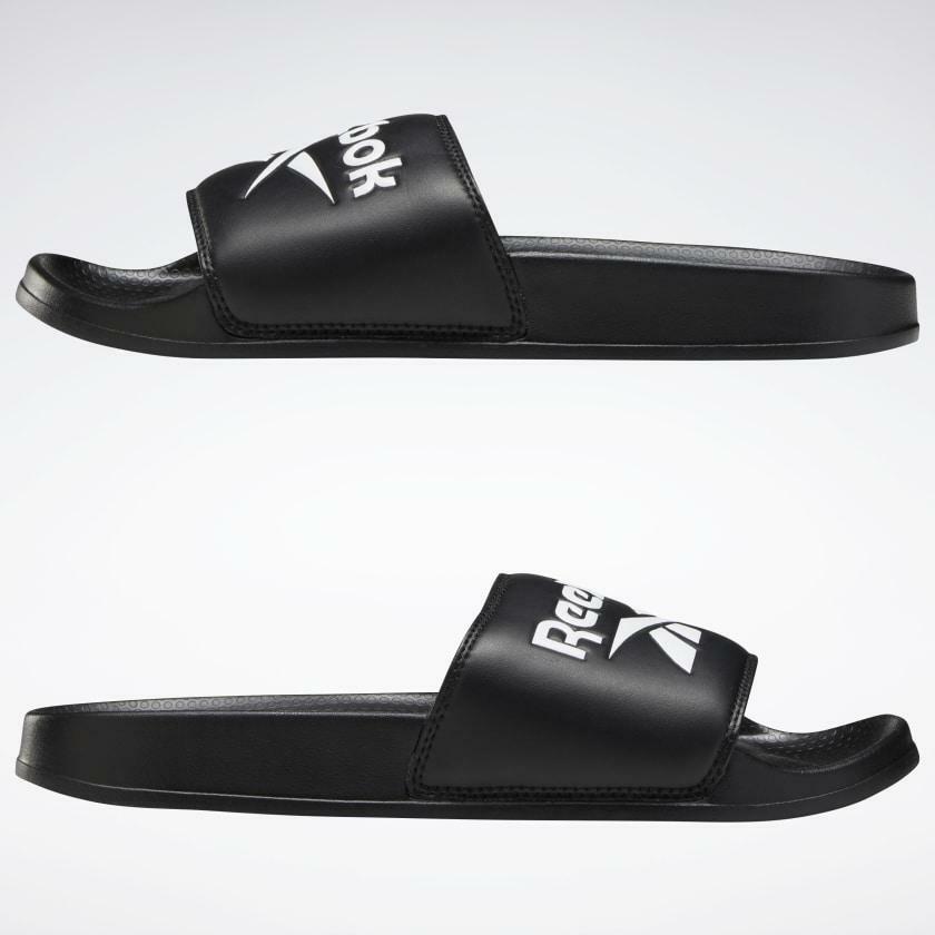 reebok slides black