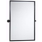 TEHOME 28.5 x 36'' Black Metal Framed Pivot Rectangle Bathroom Mirror