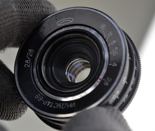 SERVICED! SOVIET USSR PANCAKE INDUSTAR-69 RF LENS f2.8/28 M39 mount (4) - Picture 7 of 7