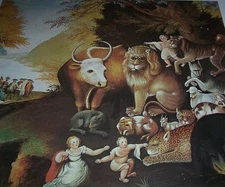 THE PEACEABLE KINGDOM (Style: Naïve Art Primitivism 1834) Edward Hicks Print