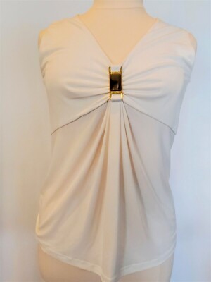 Calvin Klein Ivory Color Top L