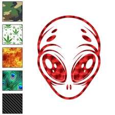 Alien Head Vinyl Decal Sticker 40 Patterns 3 Sizes 6692