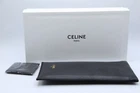 NEW CELINE BLACK LEATHER POUCH CLOTH BOX AUTHENTIC CASE EYEGLASSES EYEGLASSES