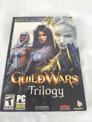 Guild Wars Trilogy PC 2008 w Platinum Edition disk complete game computer games