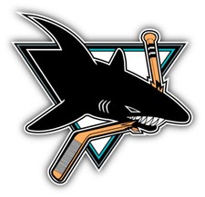 San Jose Sharks NHL Hockey Head Logo Car Bumper Sticker Decal - 3'' or 5''