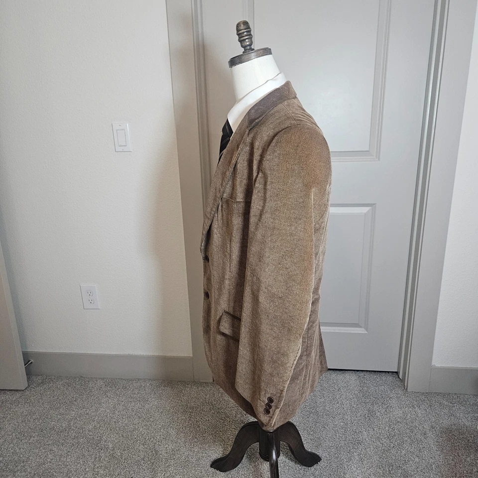 Traje Blazer Abrigo Deportivo Alan River Pana Para Hombre 48R Marrón - Usado en Excelente Condición Foto 3 de 4