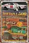 Daytona 500  Stock Car Race All Metal Tin Sign  8x12 Vintage Signs