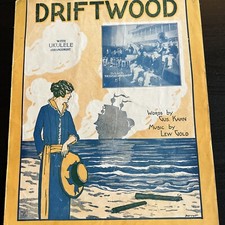 Vintage Sheet Music Driftwood Irving Berlin 1924 w/ Ukulele Arrangement.
