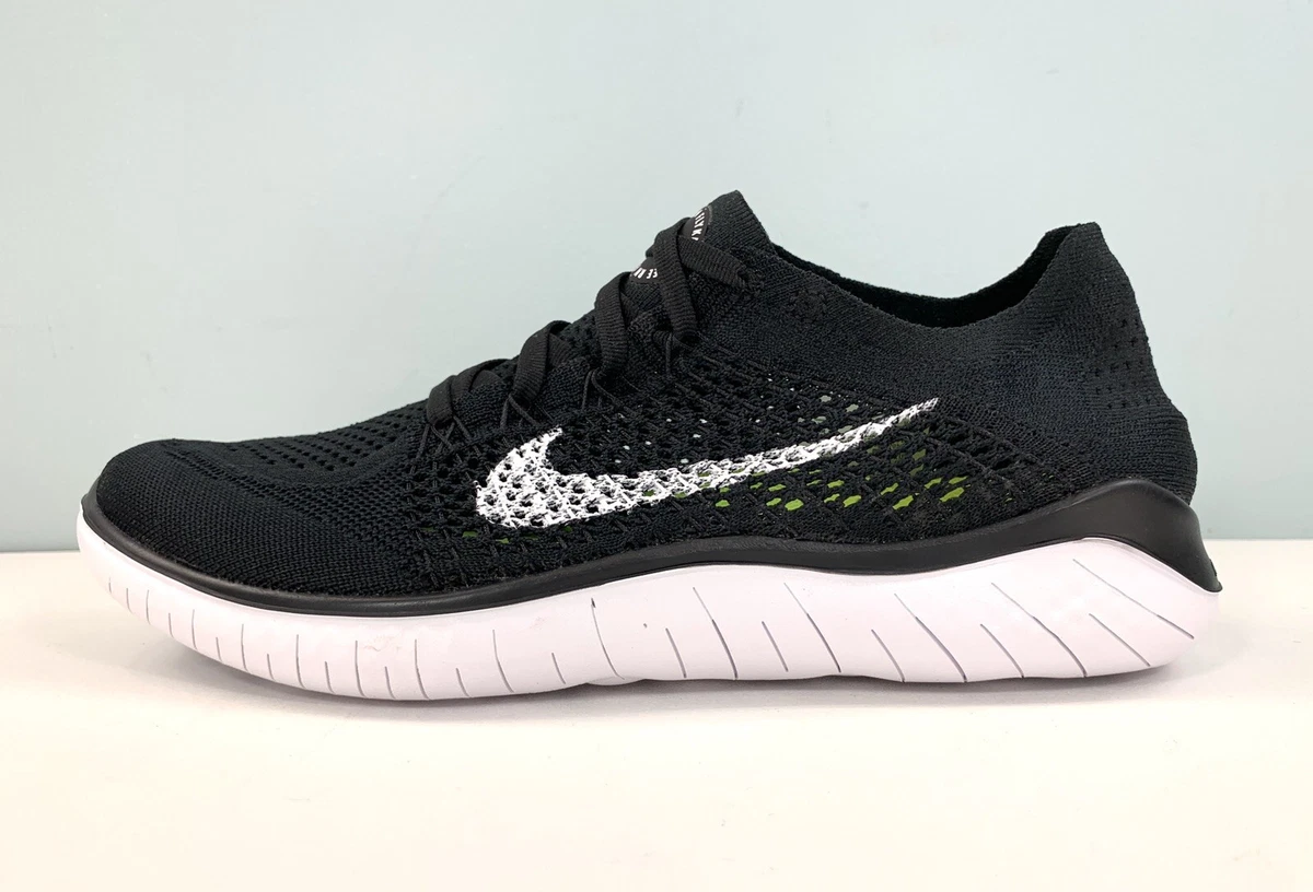 Nike Free RN Flyknit 2018 Running Shoes Black White 942838 001 Men