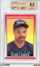 POP 1: Mark Carrier BGS 9.5: 1990 Score Class of 1990 (C90) Rookie Gisto #614