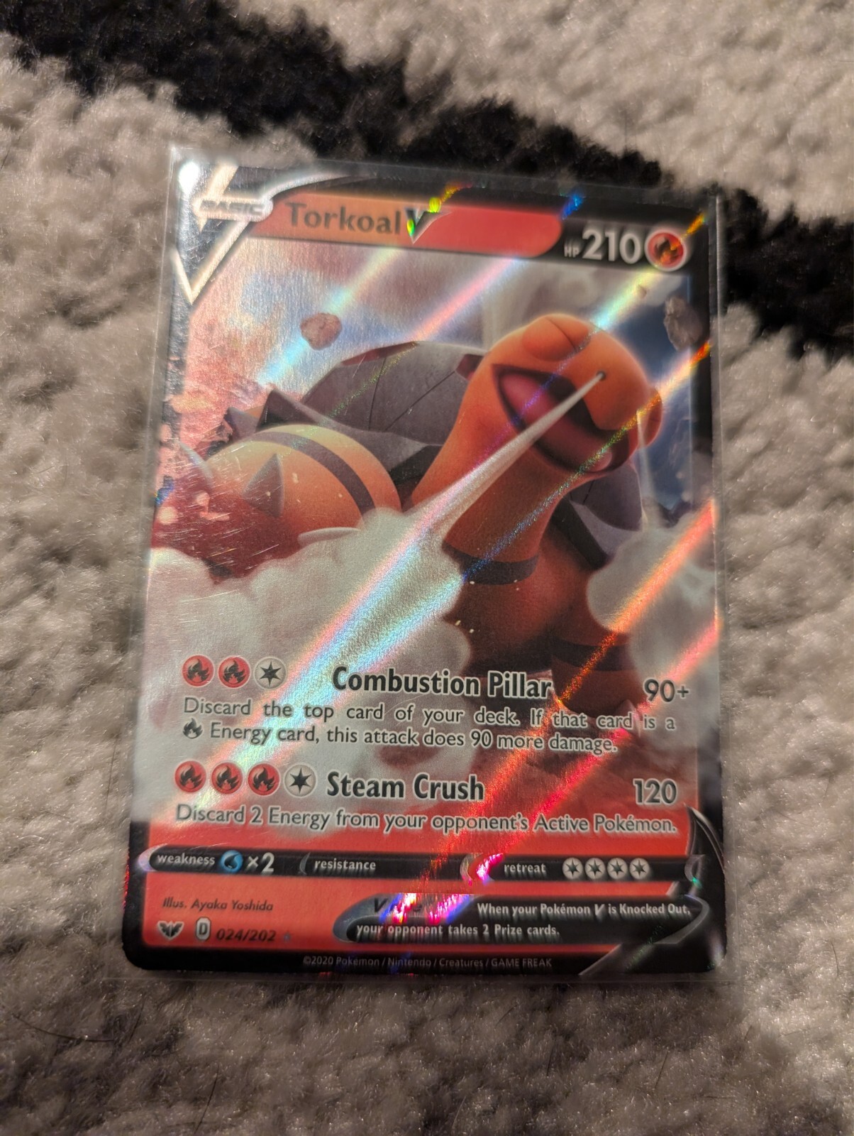 Torkoal V - 024/202 - Ultra Rare Pokemon SS01 Sword & Shield Base M/NM