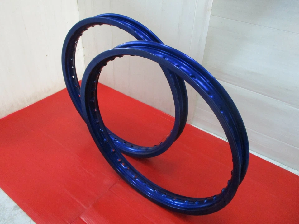 Fit Yamaha YZ490 F&R alloy Blue WHEEL RIM SET 2pcs. // Quality  [mi3540] Foto 4 de 4