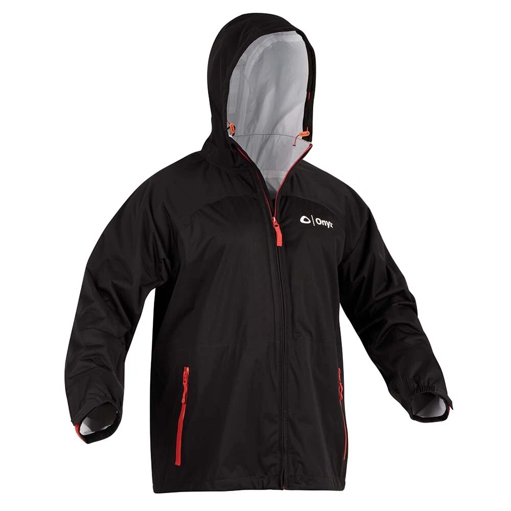 Mens rain jacket that outlet folds into a pouch
