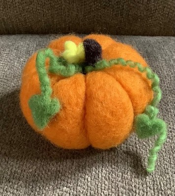 Needle Felted Orange Pumpkin