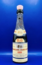 Botella de vino tinto borgoña espumoso púrpura real vintage B&G (Barton & Guestier)