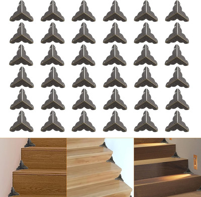 36 PCS Stair Dust Inner Corners for Wooden Steps, 25Mm Antique Decorative Corner