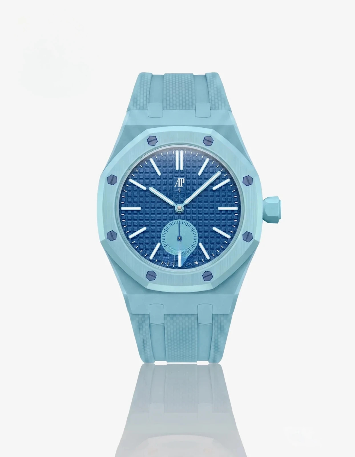 Bracelet silicone AP Swatch Royal Pop bleu avec boucle robuste