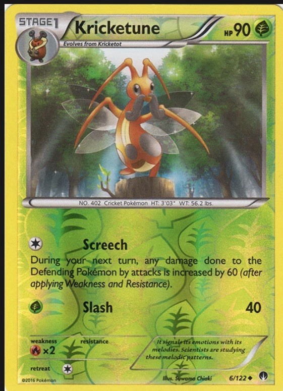 Kricketune 6/122 - Breakpoint Reverse Holo - LP