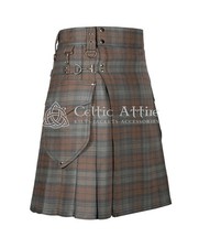 Black Watch Weathered Tartan Scottish Utility Kilt Custom Made By Celtic Attire