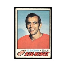 Ed Giacomin 1977 O Pee Chee (Damaged) #70 Detroit Red Wings Hockey Card Poor