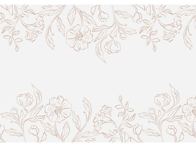 Tischläufer 40x500cm Vliesstoff Blumenmuster Ivory Beige