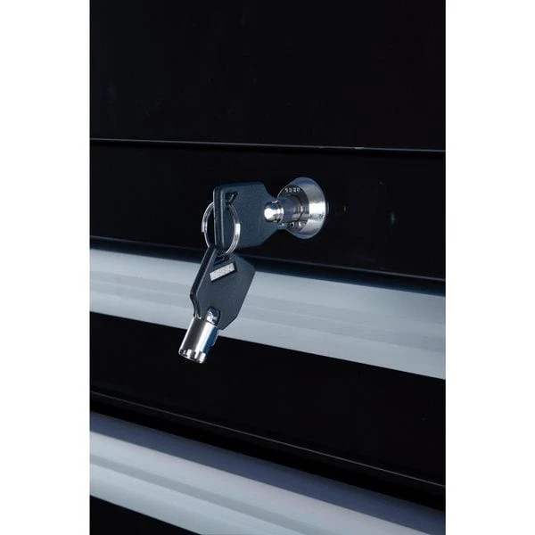 Cofre intermedio Westward 32H849 Westward, 3 cajones, negro, acero, 26-1/2 pulgadas Foto 4 de 4