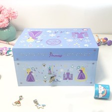 Girls Princess Jewellery Box Cute and Include Free Rings Free Shipping UK Seller