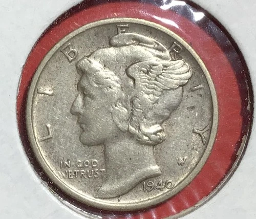 1940S US Mercury SILVER Dime "San Francisco" Mint! XF! SHARP! Old US Coin!